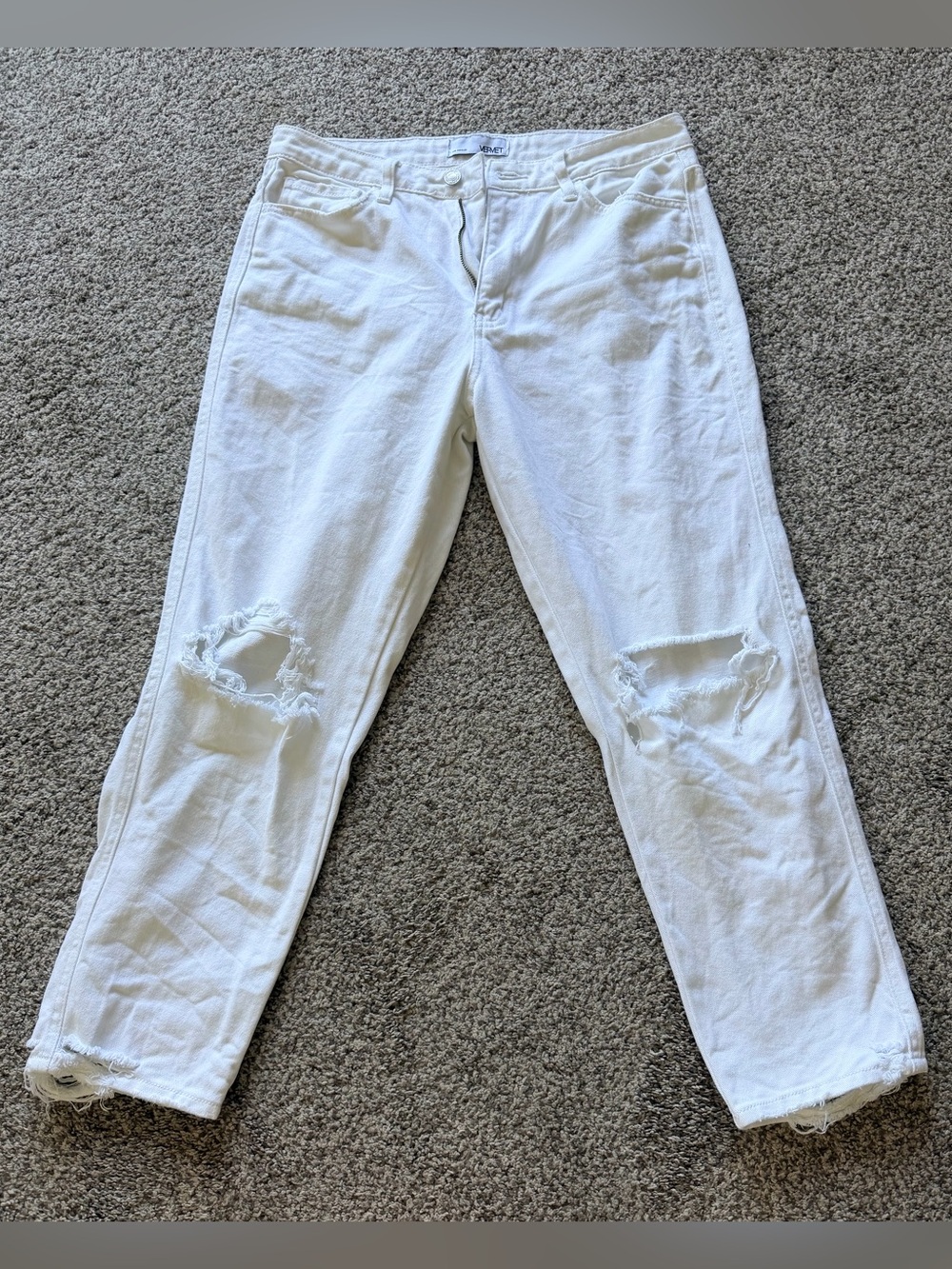 Vervet distressed straight leg jeans